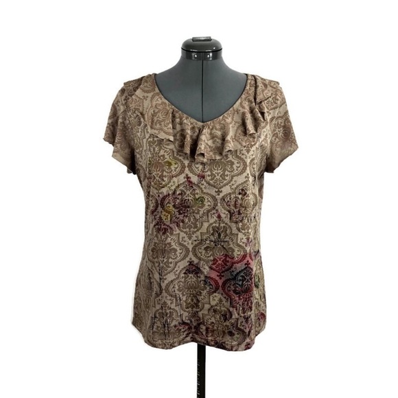 Christopher & Banks Tops - 𝅺christopher & Banks Abstract Print V-neck Top